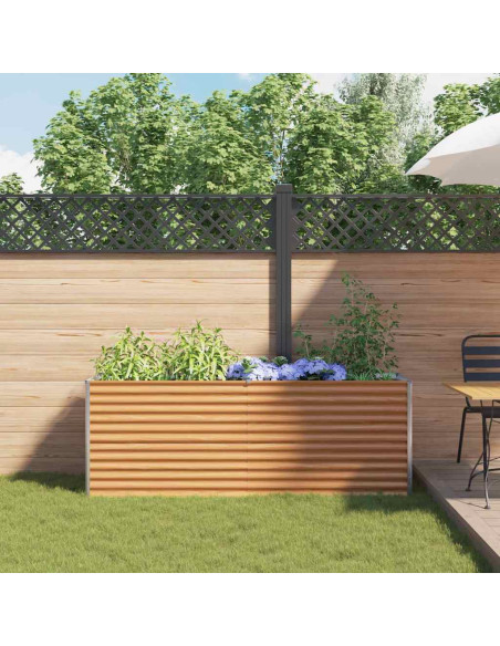 Letto rialzato da giardino 195 x 50 x 68 cm Acciaio zincato