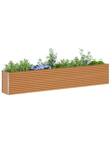 Letto rialzato da giardino 390 x 50 x 68 cm Acciaio zincato