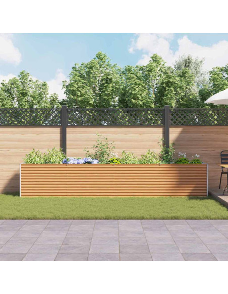 Letto rialzato da giardino 390 x 50 x 68 cm Acciaio zincato
