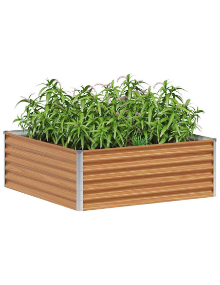 Letto rialzato da giardino 98 x 100 x 36 cm Acciaio zincato