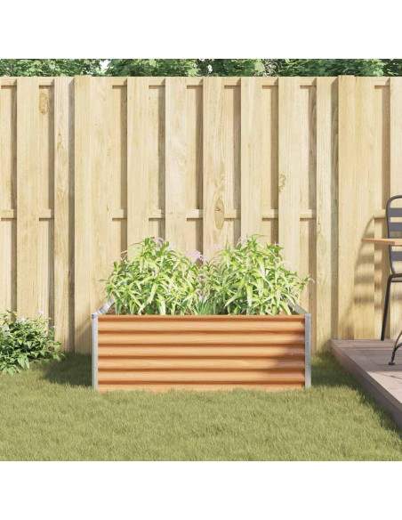 Letto rialzato da giardino 98 x 100 x 36 cm Acciaio zincato