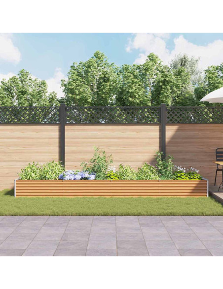 Letto rialzato da giardino 390 x 100 x 36 cm Acciaio zincato