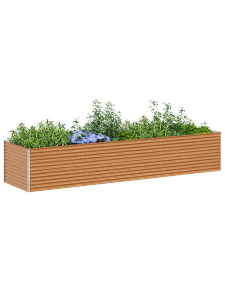 Letto rialzato da giardino 390 x 100 x 68 cm Acciaio zincato