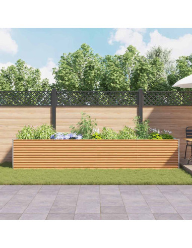 Letto rialzato da giardino 390 x 100 x 68 cm Acciaio zincato