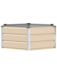 Fioriera Avorio 129 x 129 x 45 cm Acciaio 2