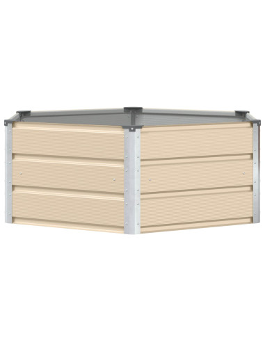 Fioriera Avorio 129 x 129 x 45 cm Acciaio