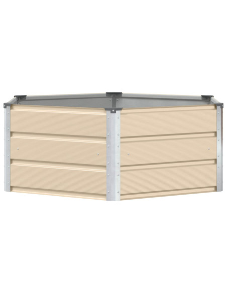 Fioriera Avorio 129 x 129 x 45 cm Acciaio