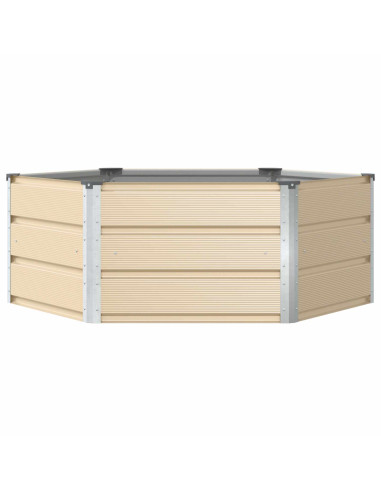 Fioriera Avorio 129 x 129 x 45 cm Acciaio