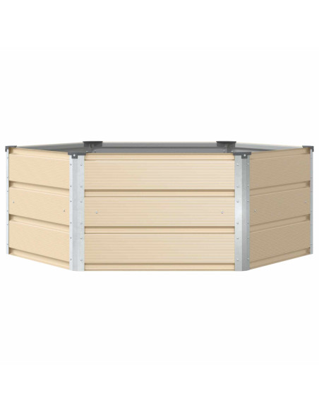 Fioriera Avorio 129 x 129 x 45 cm Acciaio