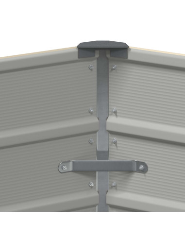 Fioriera Avorio 129 x 129 x 45 cm Acciaio