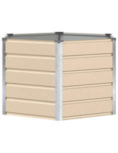 Fioriera Avorio 129 x 129 x 75 cm Acciaio 2