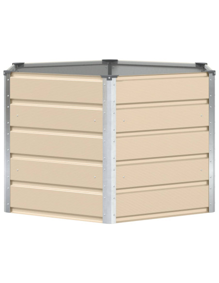 Fioriera Avorio 129 x 129 x 75 cm Acciaio