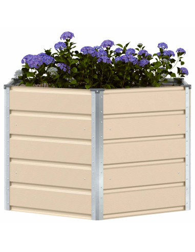 Fioriera Avorio 129 x 129 x 75 cm Acciaio