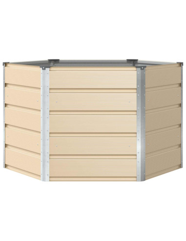 Fioriera Avorio 129 x 129 x 75 cm Acciaio