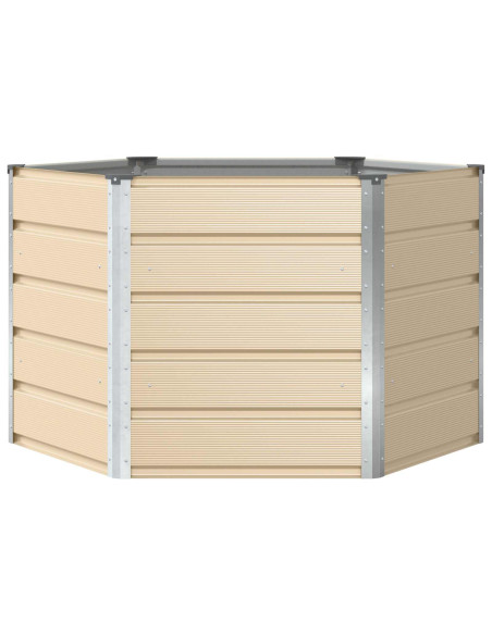 Fioriera Avorio 129 x 129 x 75 cm Acciaio