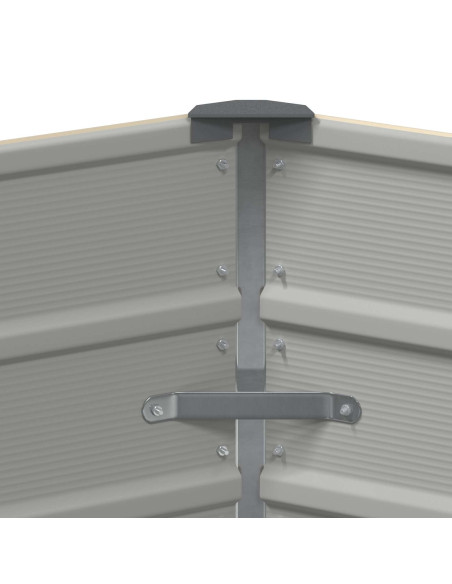 Fioriera Avorio 129 x 129 x 75 cm Acciaio