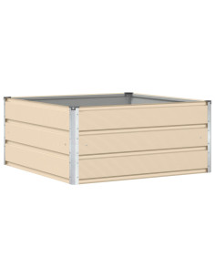 Fioriera Avorio 100 x 100 x 45 cm Acciaio 2