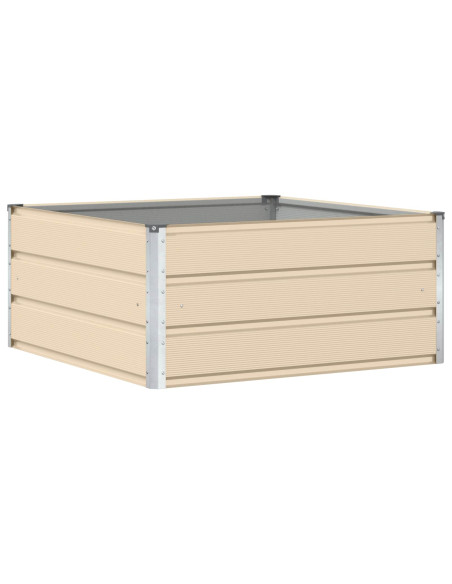 Fioriera Avorio 100 x 100 x 45 cm Acciaio