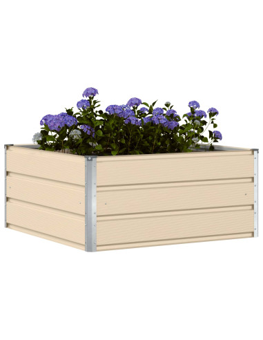 Fioriera Avorio 100 x 100 x 45 cm Acciaio