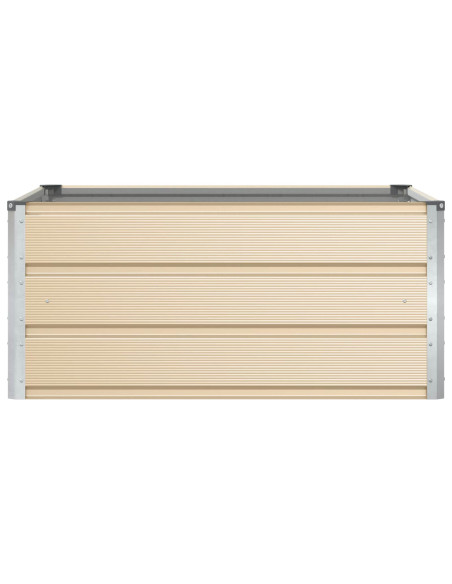 Fioriera Avorio 100 x 100 x 45 cm Acciaio