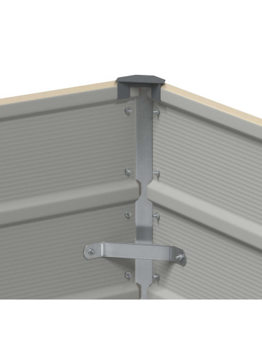 Fioriera Avorio 100 x 100 x 45 cm Acciaio