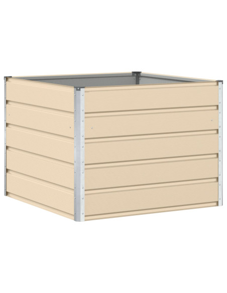 Fioriera Avorio 100 x 100 x 75 cm Acciaio