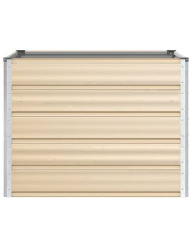 Fioriera Avorio 100 x 100 x 75 cm Acciaio