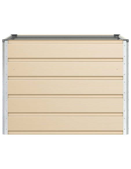 Fioriera Avorio 100 x 100 x 75 cm Acciaio