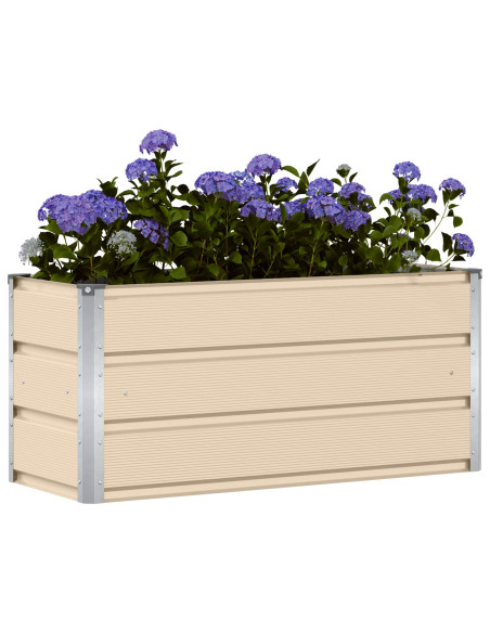 Fioriera Avorio 100 x 40 x 45 cm Acciaio