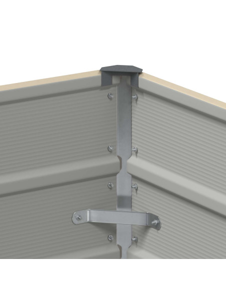 Fioriera Avorio 100 x 40 x 45 cm Acciaio