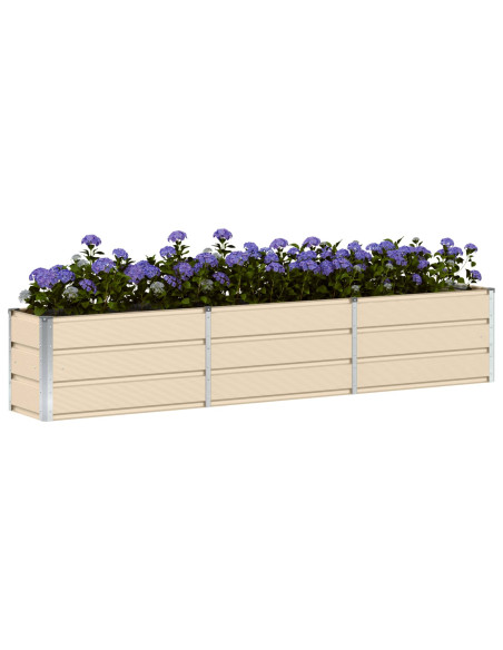 Fioriera Avorio 240 x 40 x 45 cm Acciaio