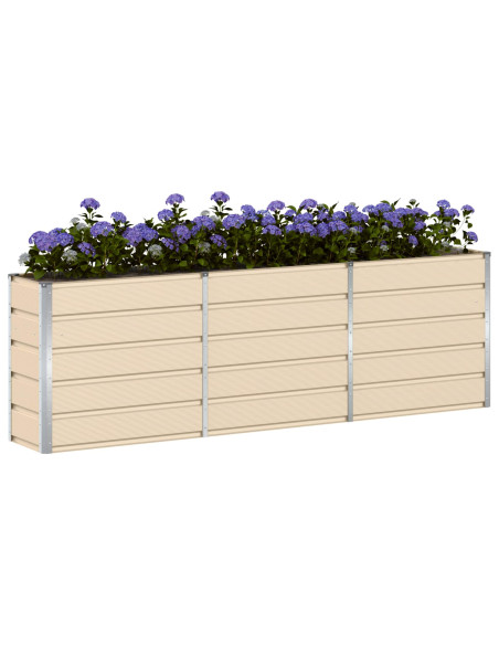 Fioriera Avorio 160 x 40 x 75 cm Acciaio