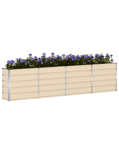 Fioriera Avorio 160 x 40 x 75 cm Acciaio