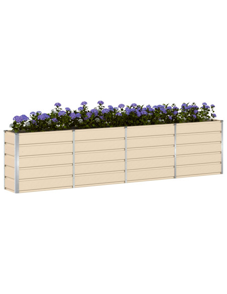 Fioriera Avorio 160 x 40 x 75 cm Acciaio