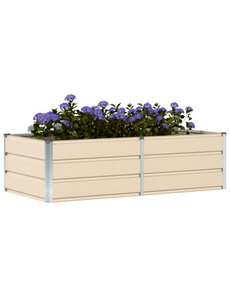 Fioriera Avorio 160 x 80 x 45 cm Acciaio