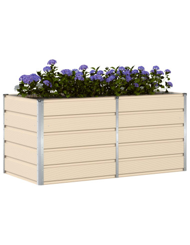 Fioriera Avorio 160 x 80 x 75 cm Acciaio