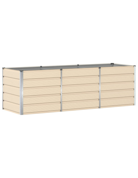 Fioriera Avorio 240 x 80 x 75 cm Acciaio