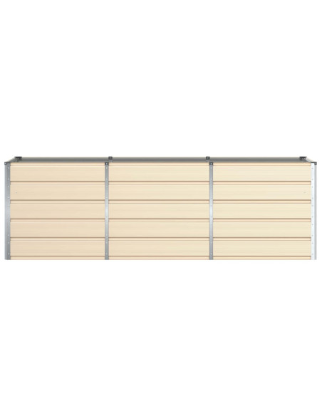 Fioriera Avorio 240 x 80 x 75 cm Acciaio