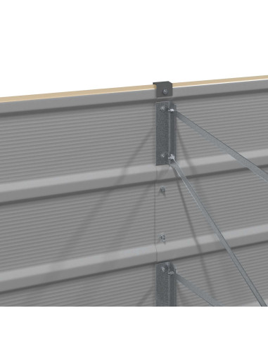 Fioriera Avorio 240 x 80 x 75 cm Acciaio