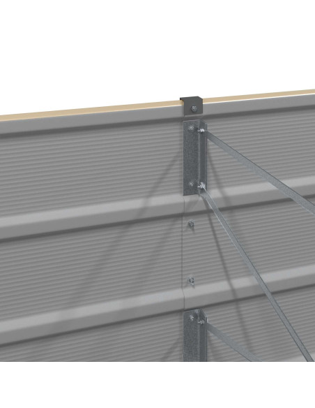 Fioriera Avorio 320 x 80 x 45 cm Acciaio