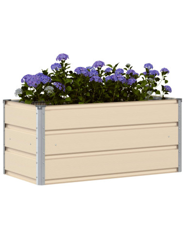 Fioriera Avorio 100 x 50 x 45 cm Acciaio zincato