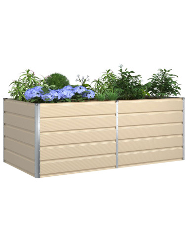 Fioriera Avorio 195 x 100 x 45 cm Acciaio zincato