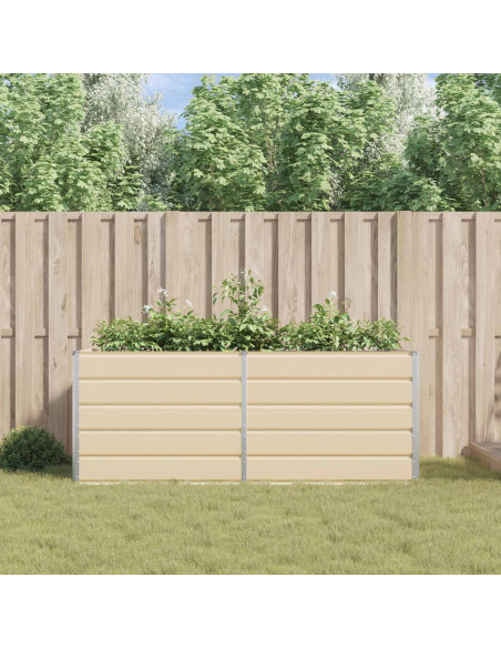 Fioriera Avorio 195 x 100 x 45 cm Acciaio zincato