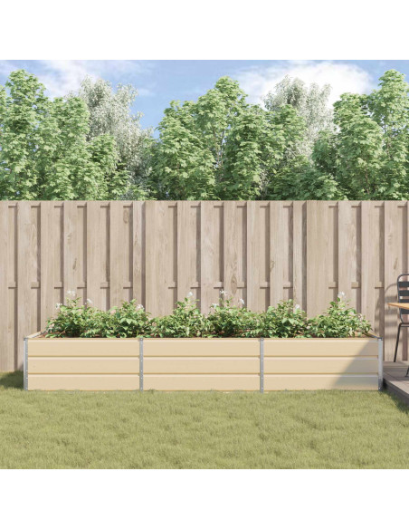 Fioriera Avorio 195 x 100 x 45 cm Acciaio zincato