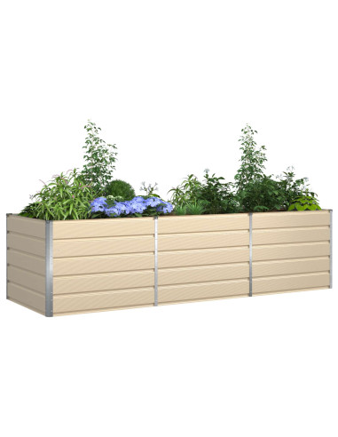 Fioriera Avorio 195 x 100 x 45 cm Acciaio zincato