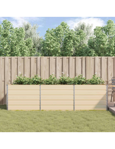 Fioriera Avorio 195 x 100 x 45 cm Acciaio zincato