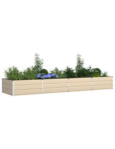 Fioriera Avorio 195 x 100 x 45 cm Acciaio zincato