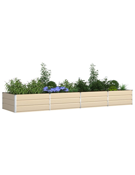 Fioriera Avorio 195 x 100 x 45 cm Acciaio zincato