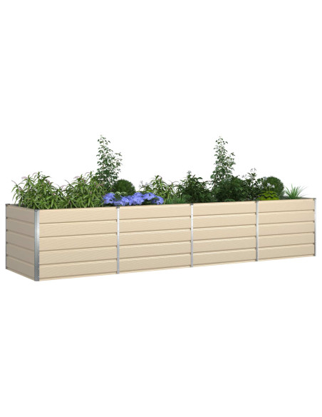 Fioriera Avorio 195 x 100 x 45 cm Acciaio zincato