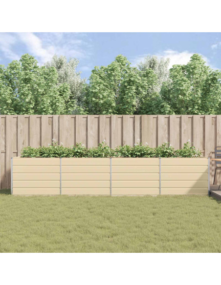 Fioriera Avorio 195 x 100 x 45 cm Acciaio zincato